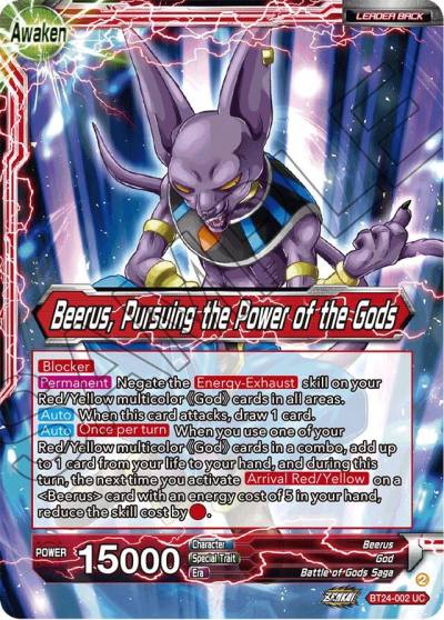 Beerus Beerus Pursuing the Power of the Gods Collector Booster Foil BT24-002 Beyond Generations Dragonball Super card
