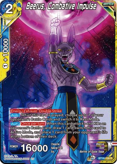 Beerus Combative Impulse BT16-128 Realm of the Gods Dragonball Super card