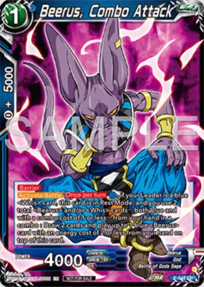Beerus Combo Attack P-644 Tournament Promotion Cards Dragonball Super card