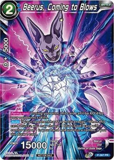 Beerus Coming to Blows Tournament Pack Vol 7 P-367 Tournament Promotion Cards Dragonball Super card