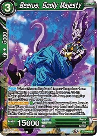 Beerus Godly Majesty BT8-053 Malicious Machinations Dragonball Super card