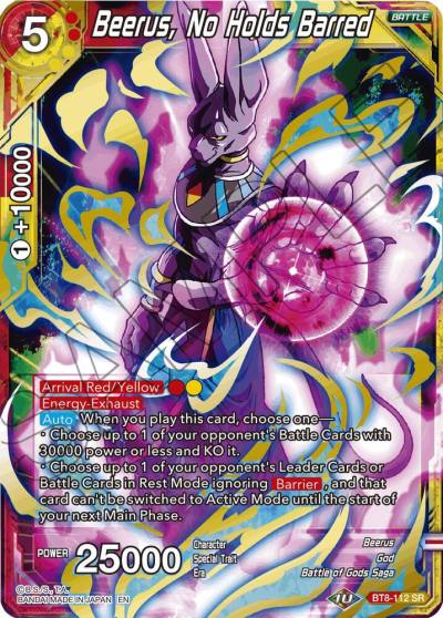 Beerus No Holds Barred BT8-112 Malicious Machinations Dragonball Super card