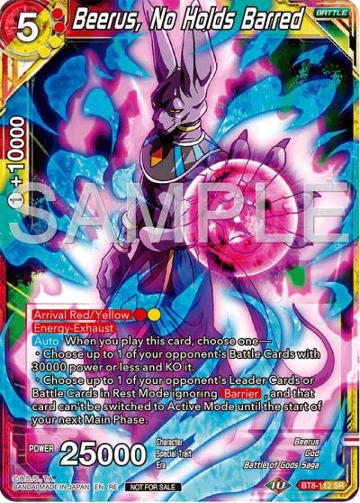 Beerus No Holds Barred Deluxe Pack 2024 Vol2 BT8-112 Promotion Cards Dragonball Super card