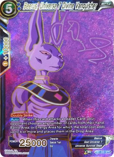 Beerus Universe 7 Divine Vanquisher SPR TB1-030 Tournament of Power Dragonball Super card