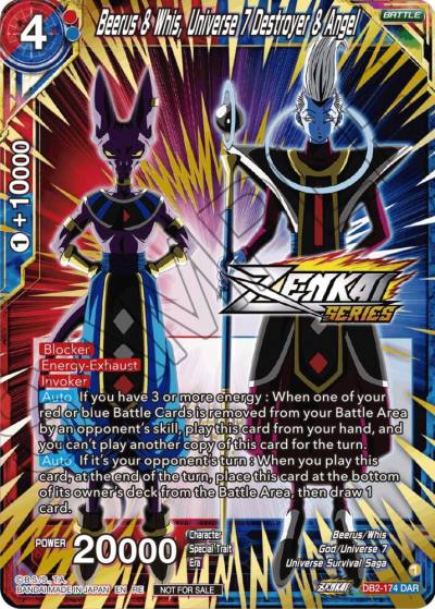 Beerus and Whis Universe 7 Destroyer and Angel Event Pack 12 DB2-174 Tournament Promotion Cards Dragonball Super card