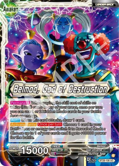 Belmod Belmod God of Destruction BT28-106 Prismatic Clash Dragonball Super card