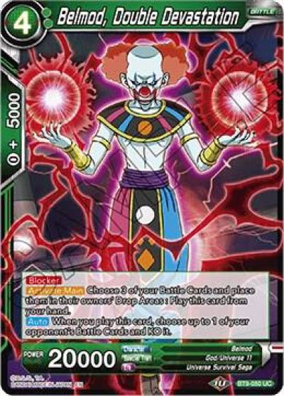 Belmod Double Devastation BT9-050 Universal Onslaught Dragonball Super card