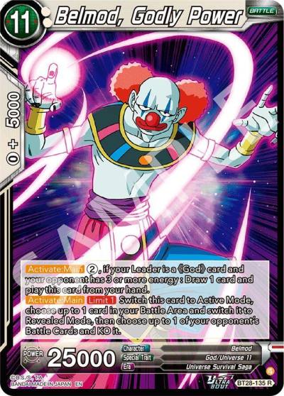 Belmod Godly Power BT28-135 Prismatic Clash Dragonball Super card