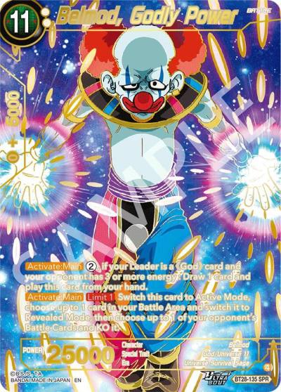 Belmod Godly Power SPR BT28-135 Prismatic Clash Dragonball Super card