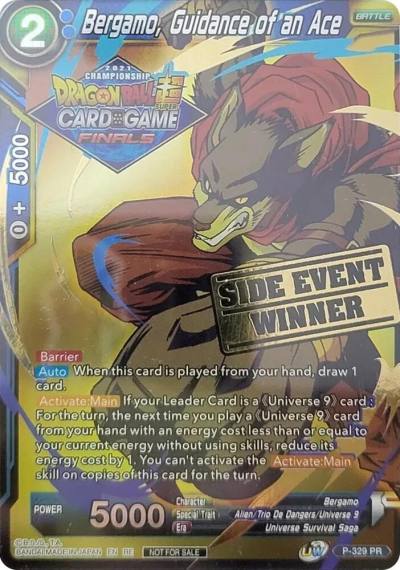 Bergamo Guidance of an Ace Championship 2021 Vault Set Side Event Winner P-329 Promotion Cards Dragonball Super card