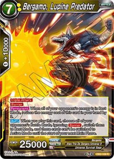Bergamo Lupine Predator DB2-109 Draft Box 05 - Divine Multiverse Dragonball Super card