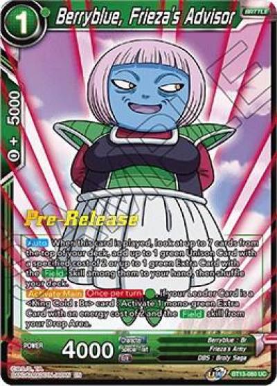 Berryblue Friezas Advisor BT13-080 Supreme Rivalry Pre-Release Cards Dragonball Super card