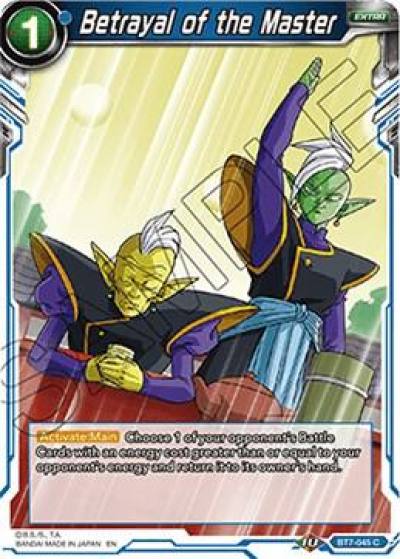 Betrayal of the Master BT7-045 Assault of the Saiyans Dragonball Super card