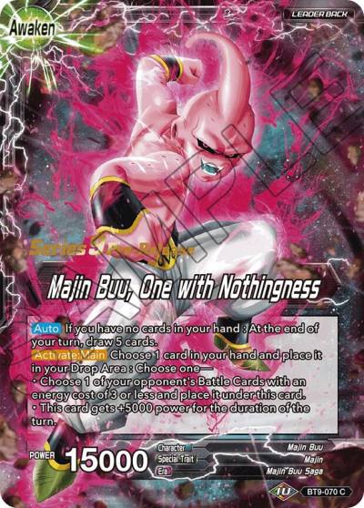Bibidi Majin Buu One with Nothingness BT9-070 Universal Onslaught Pre-Release Cards Dragonball Super card