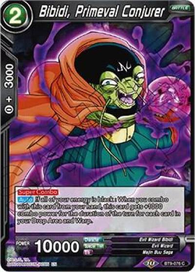 Bibidi Primeval Conjurer BT9-076 Universal Onslaught Dragonball Super card