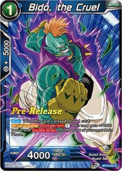 Bido the Cruel BT13-053 Supreme Rivalry Pre-Release Cards Dragonball Super card