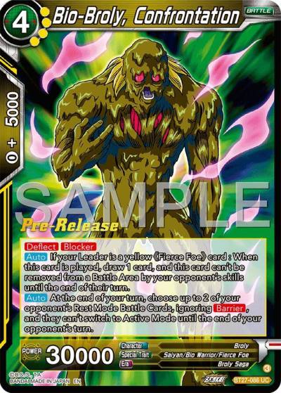 Bio Broly Confrontation BT27-086 History of Z Pre-Release Cards Dragonball Super card