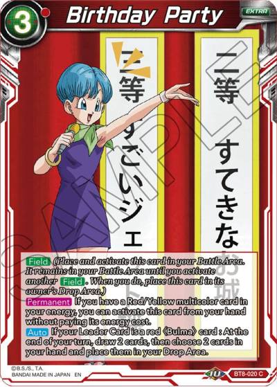 Birthday Party BT8-020 Malicious Machinations Dragonball Super card
