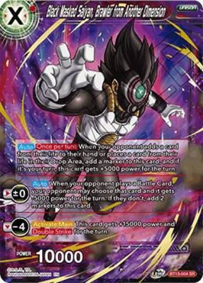 Black Masked Saiyan Brawler from Another Dimension BT13-004 Supreme Rivalry Dragonball Super card