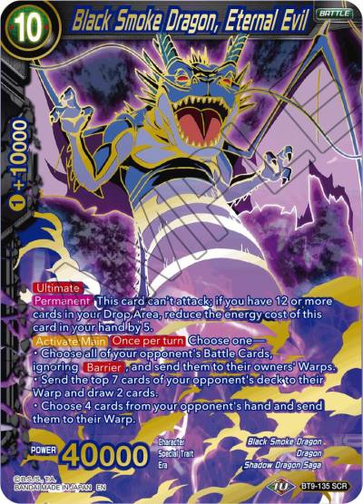 Black Smoke Dragon Eternal Evil BT9-135 Universal Onslaught Dragonball Super card