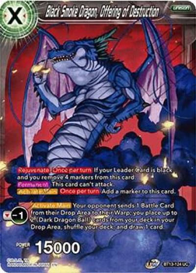 Black Smoke Dragon Offering of Destruction BT13-124 Supreme Rivalry Dragonball Super card