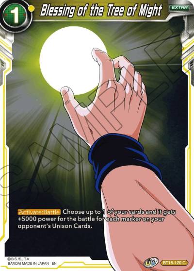 Blessing of the Tree of Might Foil BT15-120 Saiyan Showdown Dragonball Super card