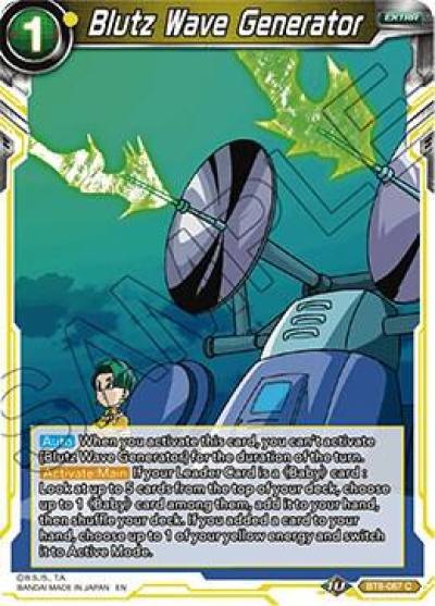 Blutz Wave Generator BT8-087 Malicious Machinations Dragonball Super card