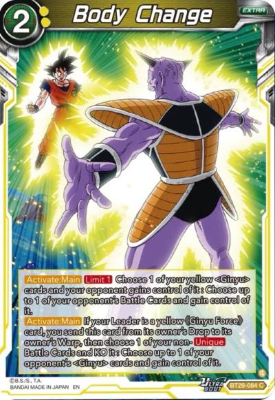 Body Change BT29-084 Fearsome Rivals Dragonball Super card