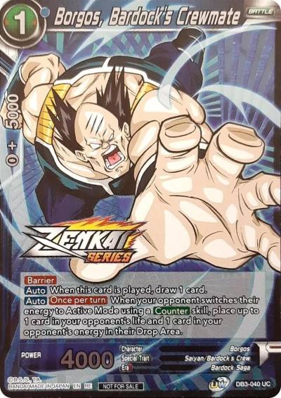 Borgos Bardocks Crewmate Event Pack 11 DB3-040 Tournament Promotion Cards Dragonball Super card