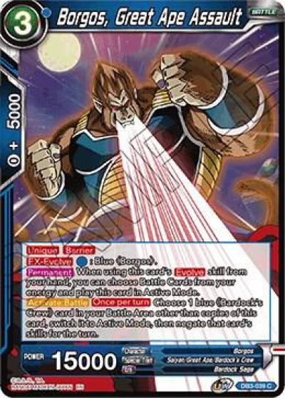 Borgos Great Ape Assault DB3-039 Draft Box 06 - Giant Force Dragonball Super card