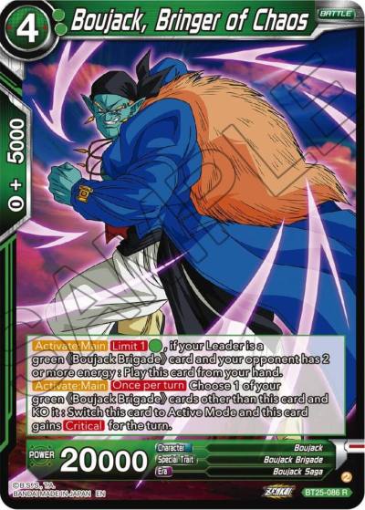 Boujack Bringer of Chaos BT25-086 Legend of the Dragon Balls Dragonball Super card