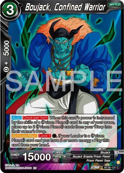 Boujack Confined Warrior BT26-131 Ultimate Advent Dragonball Super card