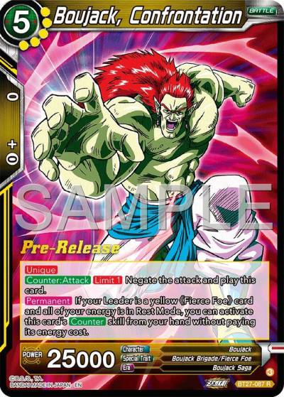 Boujack Confrontation BT27-087 History of Z Pre-Release Cards Dragonball Super card