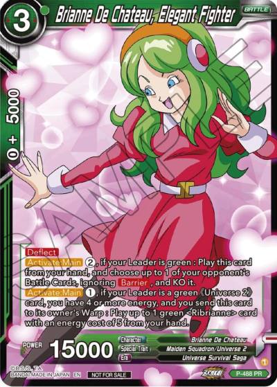 Brianne De Chateau Elegant Fighter Zenkai Series Tournament Pack Vol3 P-488 Tournament Promotion Cards Dragonball Super card