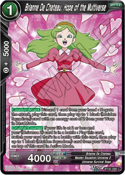 Brianne De Chateau Hope of the Multiverse BT30-098 Three Glorious Fighters Dragonball Super card