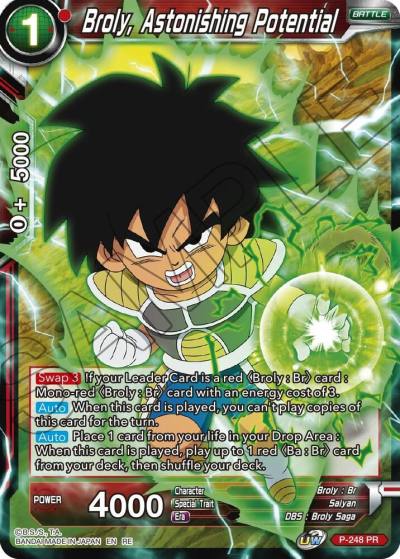 Broly Astonishing Potential P-248 Mythic Booster Dragonball Super card