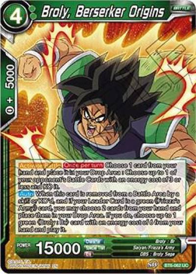 Broly Berserker Origins Foil BT6-062 Destroyer Kings Dragonball Super card