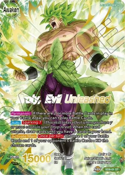 Broly Broly Evil Unleashed SD8-01 Destroyer Kings Dragonball Super card