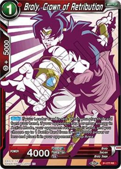 Broly Crown of Retribution Alternate Art Foil P-177 Special Anniversary Set 2020 Dragonball Super card