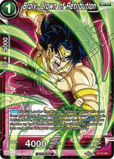 Broly Crown of Retribution P-177 Promotion Cards Dragonball Super card