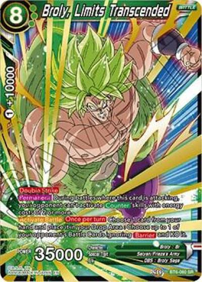 Broly Limits Transcended BT6-060 Destroyer Kings Dragonball Super card