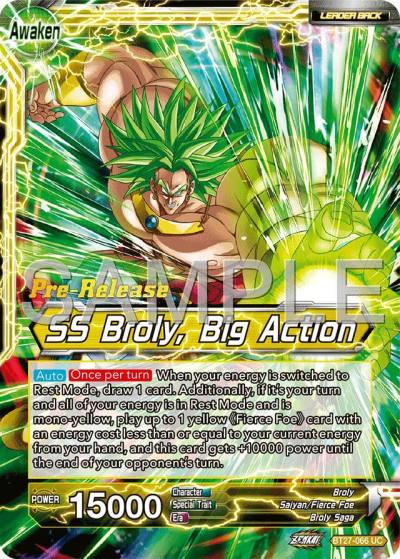 Broly SS Broly Big Action BT27-066 History of Z Pre-Release Cards Dragonball Super card