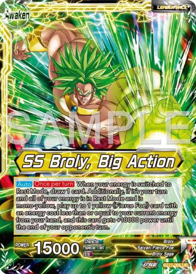 Broly SS Broly Big Action BT27-066 History of Z Dragonball Super card