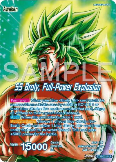 Broly SS Broly Full Power Explosion Alternate Art BT26-032 Ultimate Advent Dragonball Super card