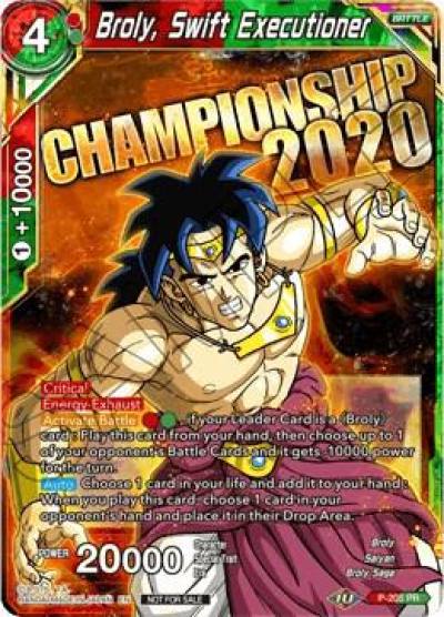 Broly Swift Executioner P-205 Promotion Cards Dragonball Super card