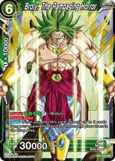 Broly The Rampaging Horror Shatterfoil BT1-073 Draft Box 04 - Dragon Brawl Dragonball Super card