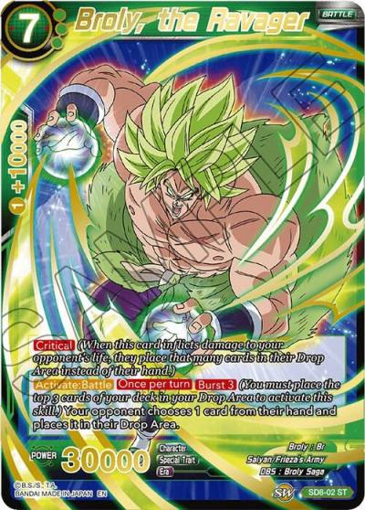 Broly the Ravager SD8-02 Destroyer Kings Dragonball Super card