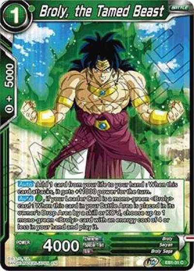 Broly the Tamed Beast EB1-31 Battle Evolution Booster Dragonball Super card