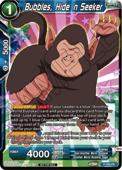 Bubbles Hide n Seeker Zenkai Series Tournament Pack Vol1 P-408 Tournament Promotion Cards Dragonball Super card