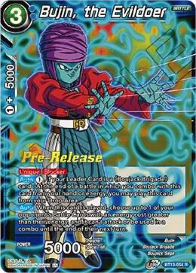 Bujin the Evildoer BT13-054 Supreme Rivalry Pre-Release Cards Dragonball Super card